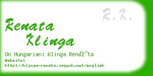 renata klinga business card